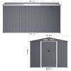 Outdoor Storage Shed 8 x 12 FT Large Metal Tool Sheds