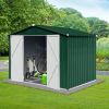 Metal garden sheds 6ftx8ft outdoor storage sheds Green+White