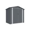Outdoor Storage Shed 6 x 4 FT Large Metal Tool Sheds, Heavy Duty Storage House with Sliding Doors with Air Vent for Backyard Patio Lawn to Store Bikes