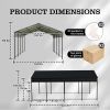 Carport 12x20 FT Heavy Duty Carport CanopyUpdated Frame Structure Galvanized Steel Roof and Enhanced BaseMetal Carport Garage for Pickup, Boat