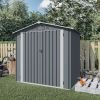 Outdoor Storage Shed 6 x 4 FT Large Metal Tool Sheds, Heavy Duty Storage House with Sliding Doors with Air Vent for Backyard Patio Lawn to Store Bikes