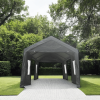 10x20ft gazebo party tent heavy duty canopy carport outdoor portable garage grey