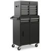 2-in-1 Rolling Tool Chest with 5 Sliding Lockable Drawers