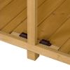 Outdoor 5.3ft Hx4.6ft L Wood Storage Shed Tool Organizer; Garden Shed; Storage Cabinet with Waterproof Asphalt Roof; Double Lockable Doors; 3-tier She