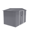 Outdoor Storage Shed 8 x 6 FT Large Metal Tool Sheds, Heavy Duty Storage House with Sliding Doors with Air Vent for Backyard Patio Lawn to Store Bikes
