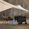 Collapsible Folding Wagon, Push Pull Foldable Beach Wagon Cart