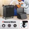 2-in-1 Rolling Tool Chest with 5 Sliding Lockable Drawers