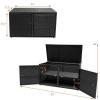88 Gallon Garden Patio Rattan Storage Container Box