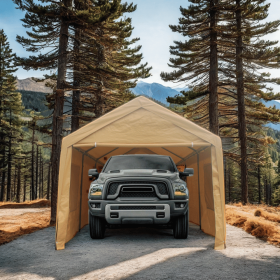 12x20ft heavy duty outdoor portable garage ventilated canopy carports (Color: as Pic)