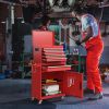2-in-1 Rolling Tool Chest with 5 Sliding Lockable Drawers