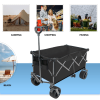 Collapsible Folding Wagon, Push Pull Foldable Beach Wagon Cart