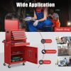2-in-1 Rolling Tool Chest with 5 Sliding Lockable Drawers