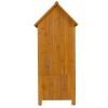 30.3"L X 21.3"W X 70.5"H Outdoor Storage Cabinet;  Wooden Tool Shed for Garden Patio Backyard,  Natural/Gray