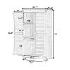 Wooden Garden Shed 3-tier Patio Storage Cabinet Outdoor Organizer Wooden Lockers with Fir Wood Shutter Design