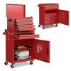 2-in-1 Rolling Tool Chest with 5 Sliding Lockable Drawers